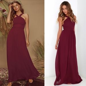 Lulu's Air of Romance Burgundy Dress Size small